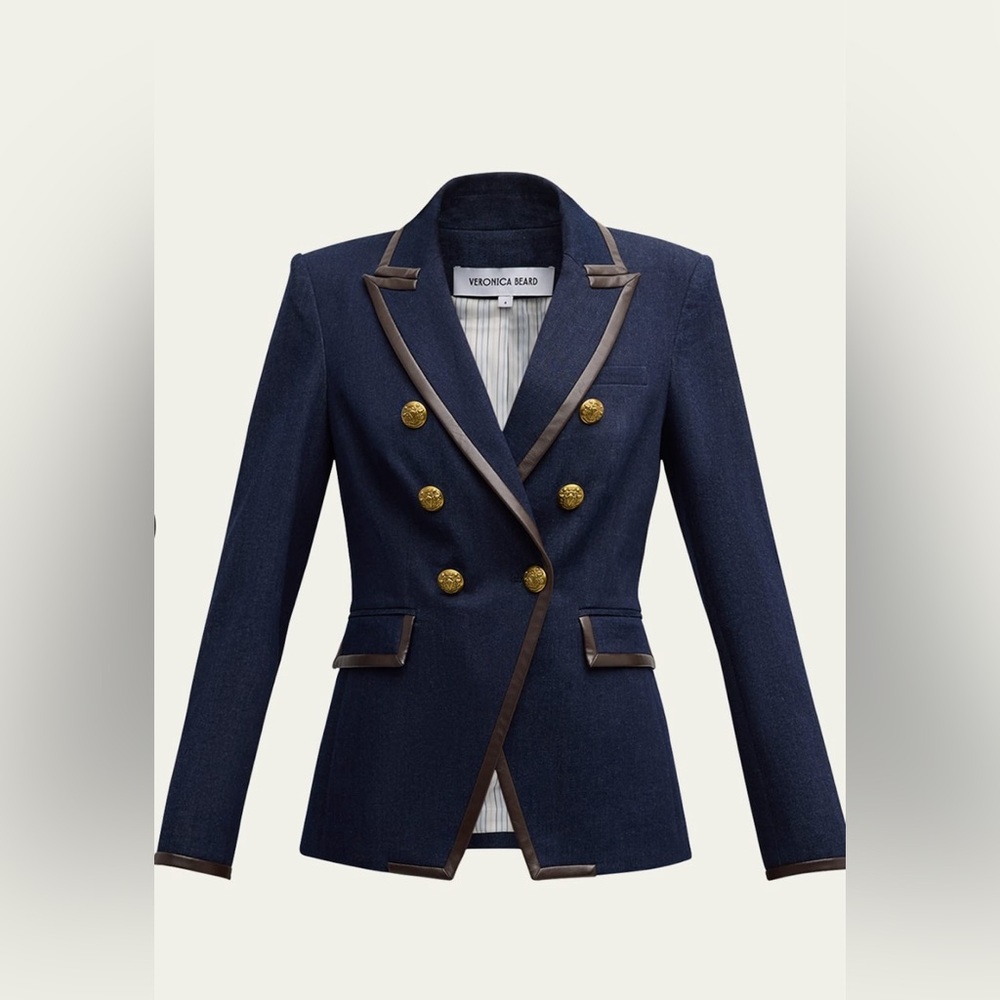 Veronica Beard Navy and Brown Blazer - Picture 2 of 16
